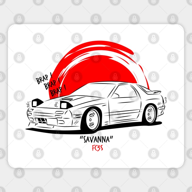 RX7 FC3S Draw Magnet by GoldenTuners